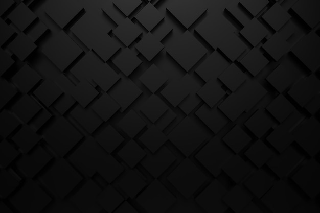 Fondo abstracto negro Superficie grunge Concepto de forma moderna Representación 3d