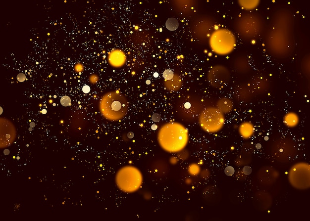 Fondo abstracto de la noche de la chispa del brillo anaranjado del bokeh de Halloween