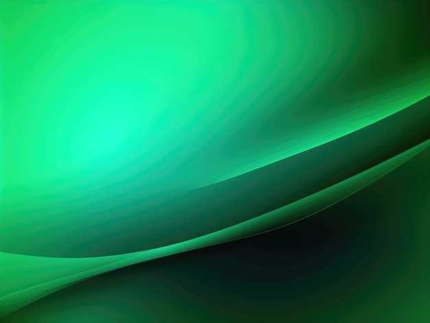 Fondo abstracto de onda verde y línea IA generativa