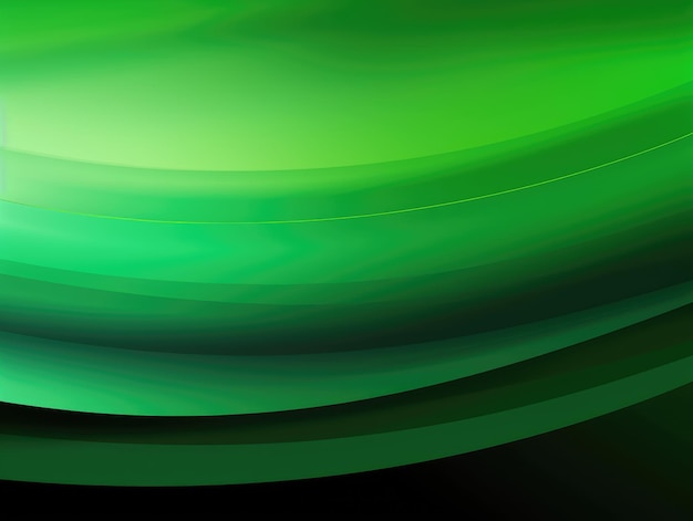 Fondo abstracto de onda verde y línea IA generativa