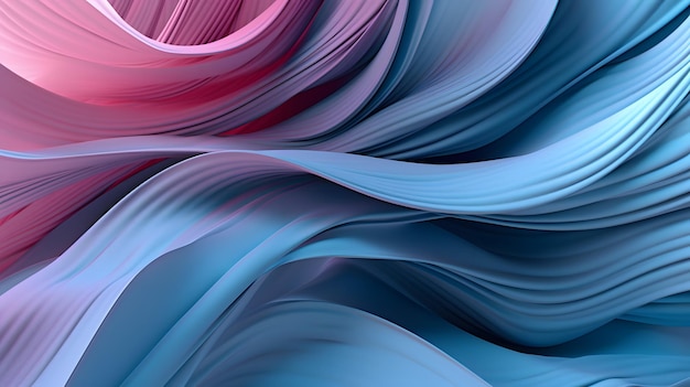 fondo abstracto con ondas azules y rosas 3d renderizar ilustración