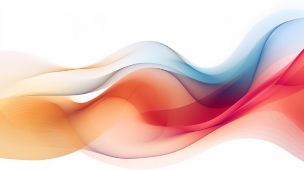 Fondo abstracto con ondas coloridas y un ai generativo de fondo blanco