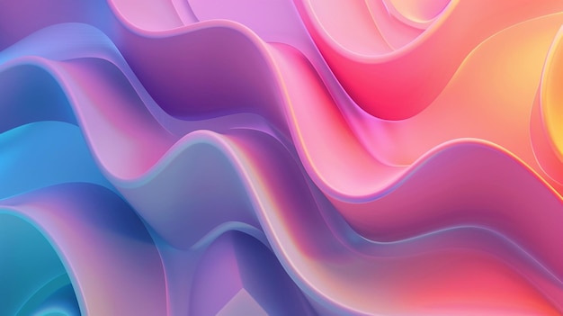 Foto fondo abstracto de ondas coloridas y colores generativo ai