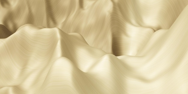Fondo abstracto ondas doradas textura deformada ilustración 3d
