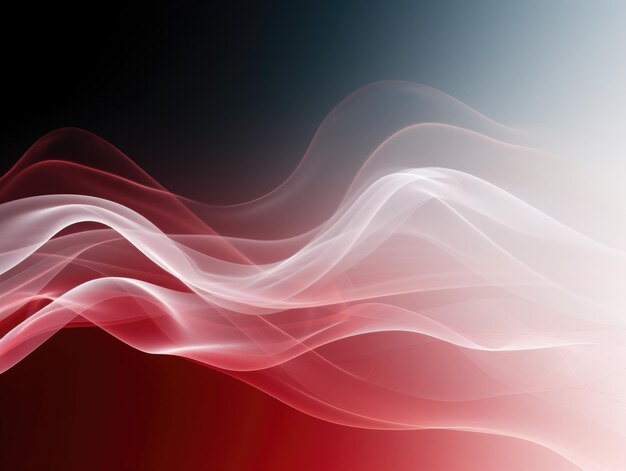 Fondo abstracto de ondas de humo rojo claro blanco