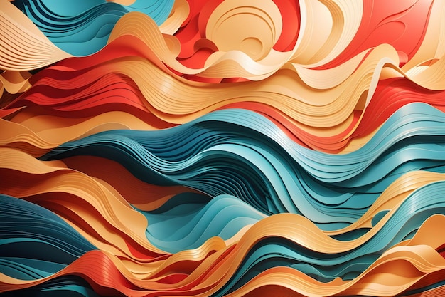 Fondo abstracto de ondas y líneas