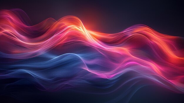 fondo abstracto con ondas y luces coloridas generativo ai