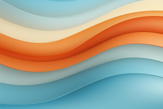 un fondo abstracto con ondas en naranja, azul y blanco