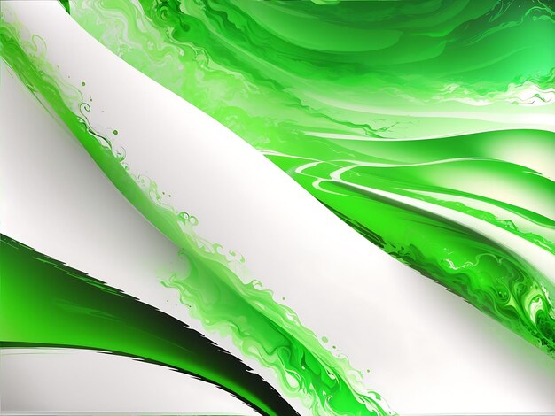 Fondo abstracto ondas verdes y blancas fondo de papel tapiz abstracto