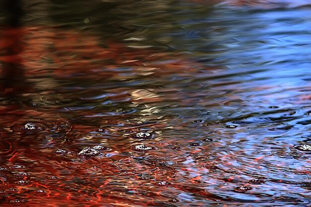 Fondo abstracto ondulaciones en el agua / arroyo marrón, textura del agua color marrón en el pantano, turba