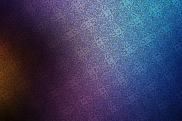 Fondo abstracto con ornamento vintage en tonos azules y púrpuras papel tapiz