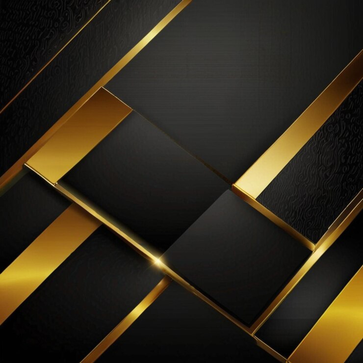 Fondo abstracto de oro negro estilo de línea de diseño de fondo de oro negro abstracto