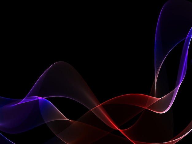 Fondo abstracto oscuro con una onda abstracta brillante