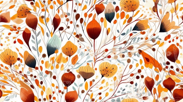 Fondo abstracto de otoño con líneas y texturas orgánicas