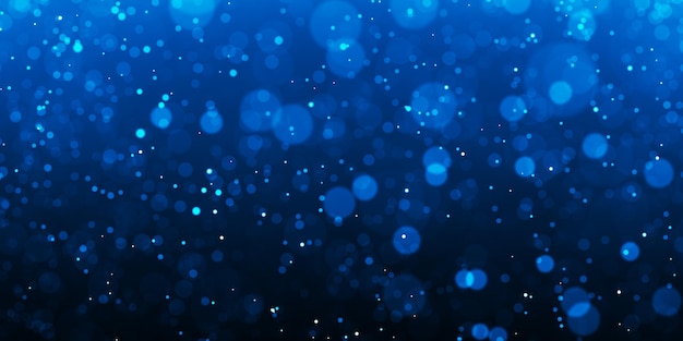 Fondo abstracto de partículas de polvo azul oscuro y brillante
