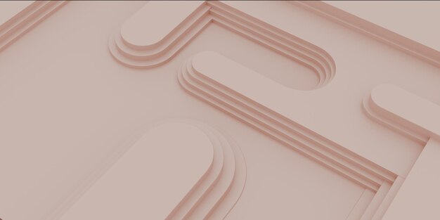 Fondo abstracto pastel en capas Fondo geométrico ligero Ilustración 3D abstracta