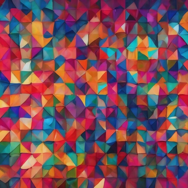 Fondo abstracto de un patrón de mosaico brillante generativo ai