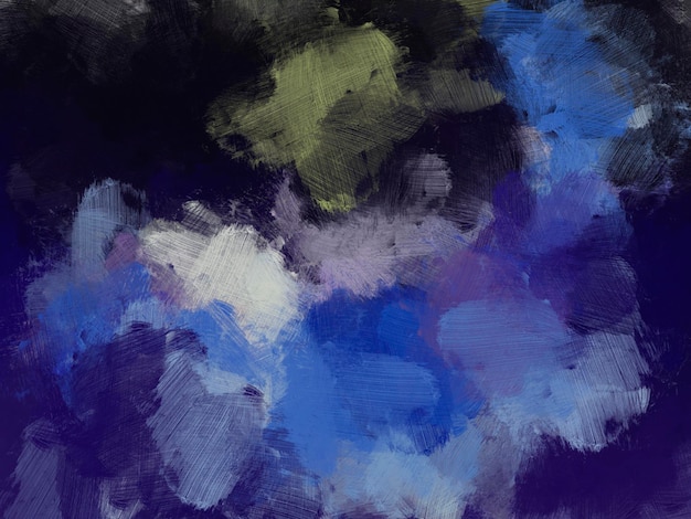 Fondo abstracto de pincel de pintura de aceite colorido azul