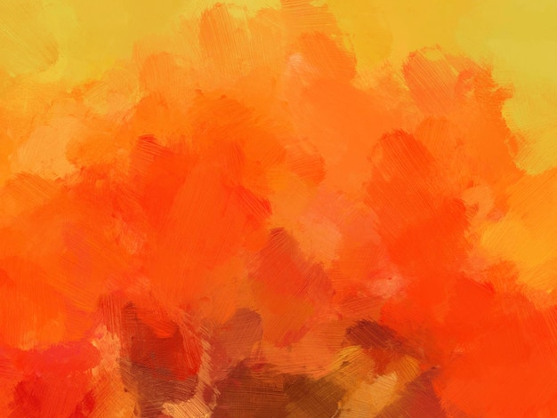 Fondo abstracto de pincel de pintura de aceite colorido naranja