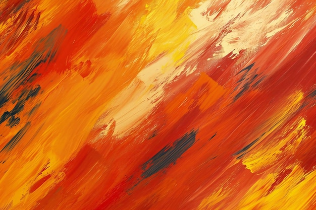 Fondo abstracto con pinceladas en colores naranja, amarillo y marrón