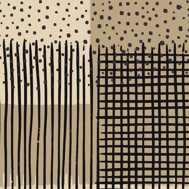 Fondo abstracto pintado a mano. Afiche moderno de mediados de siglo. Textura de la foto de la impresión del arte. Antiguo