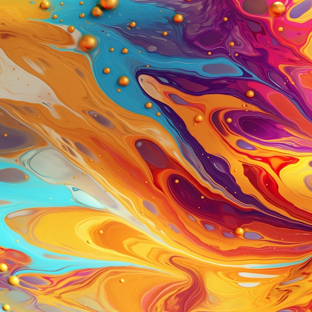 Fondo abstracto de pintura 3d swirly