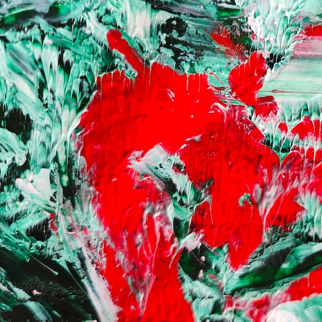 Fondo abstracto de pintura acrílica roja y negra