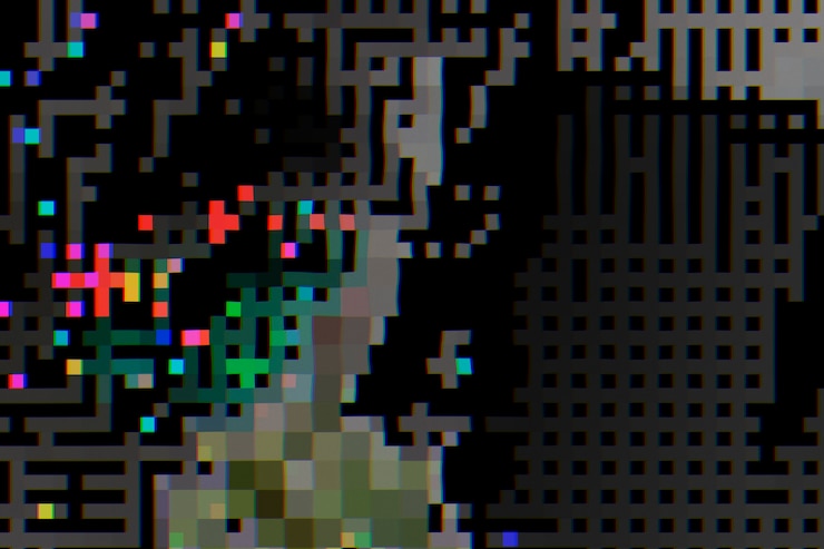 Foto fondo abstracto con píxeles