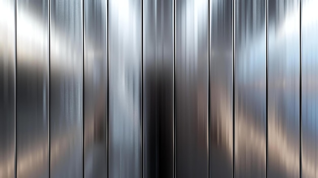 Foto fondo abstracto de placas metálicas cepilladas brillantes que reflejan la luz textura sin costuras
