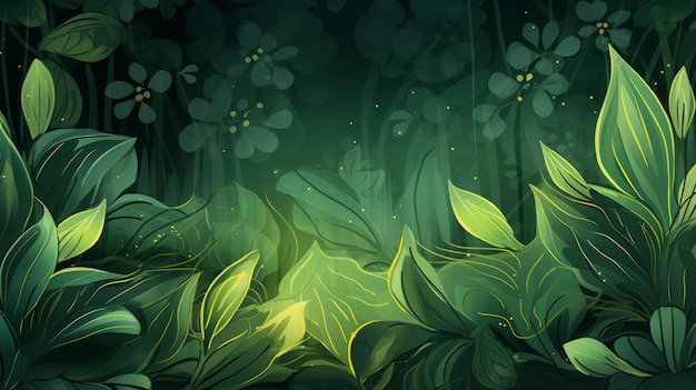 fondo abstracto con plantas verdes