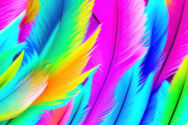 Fondo abstracto de plumas de color pastel