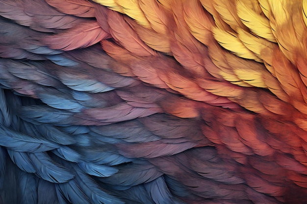 Fondo abstracto con plumas