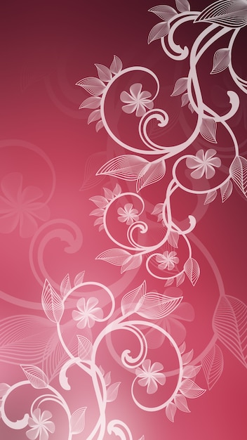 Fondo abstracto de primavera con adorno floral rosa