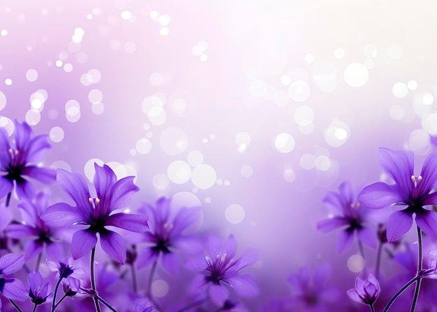 Fondo abstracto de primavera con flores de color púrpura