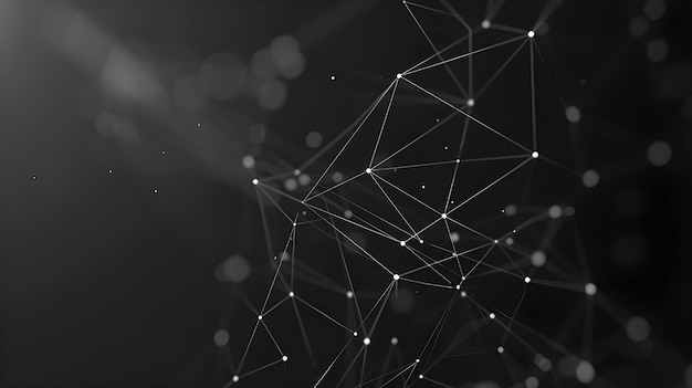 Fondo abstracto con puntos y líneas conectadas