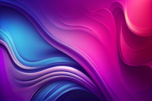 Fondo abstracto púrpura y azul con ondas generativas ai