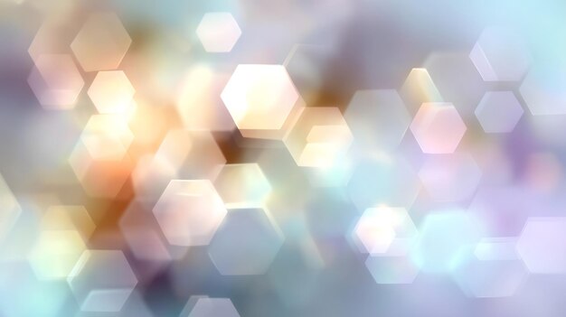 Fondo abstracto que crea un hermoso efecto bokeh con formas hexagonales