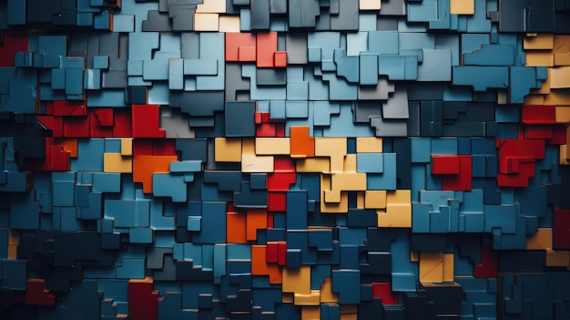 un fondo abstracto que muestra un rompecabezas formado por portadas de libros entrelazadas