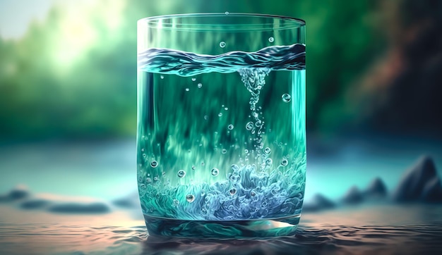 Foto fondo abstracto realista con ia generativa de agua