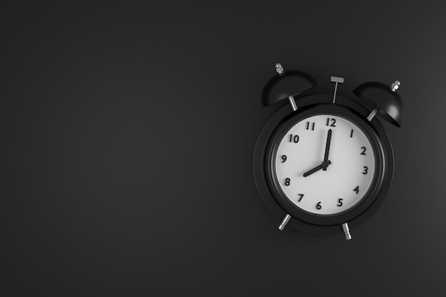 Fondo abstracto de reloj despertador. Representación 3D.