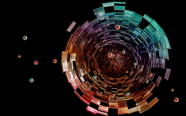 Fondo abstracto de renderizado 3d para aplicaciones web y móviles