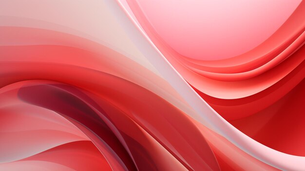 Fondo abstracto rojo y blanco con un diseño curvo generativ ai