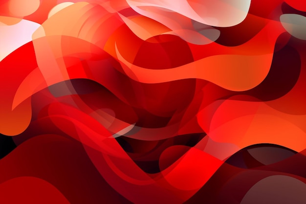 Fondo abstracto rojo y blanco con un diseño giratorio generativo ai