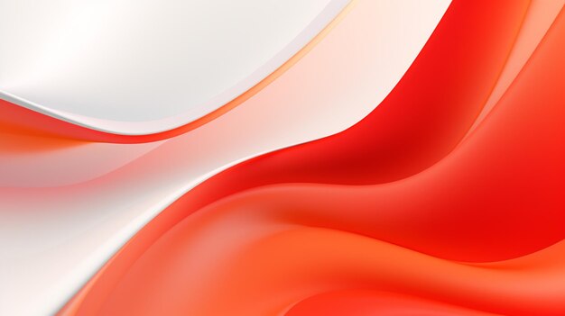 Fondo abstracto rojo y blanco con líneas suaves ai generativo.