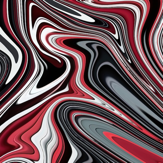 Un fondo abstracto rojo y blanco con un patrón en blanco y negro.