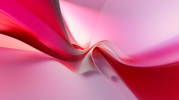 Fondo abstracto rosa y blanco con un diseño curvo generativ ai