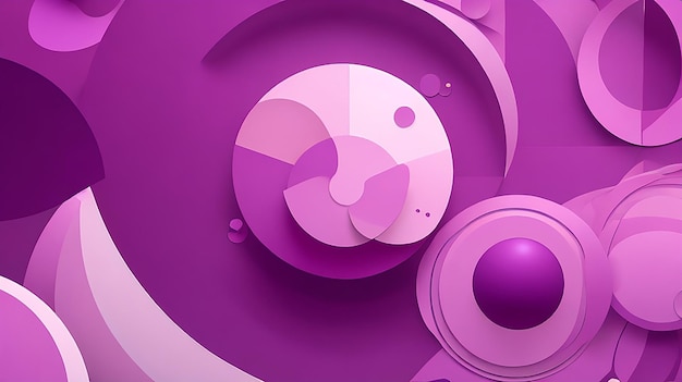 Fondo abstracto rosa y morado con formas circulares