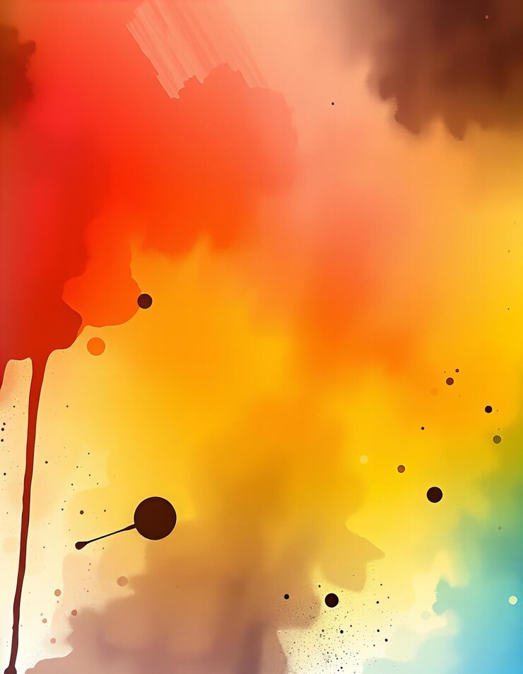 Fondo abstracto con salpicaduras de tinta y gradientes