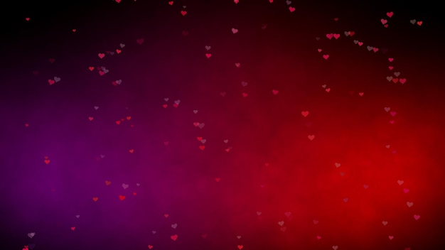 Foto fondo abstracto de san valentín con color degradado brillante en forma de corazón