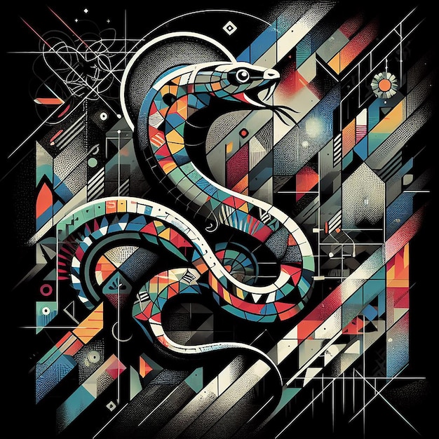 El fondo abstracto de la serpiente